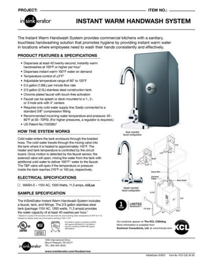 InSinkErator Instant Warm Hand Wash